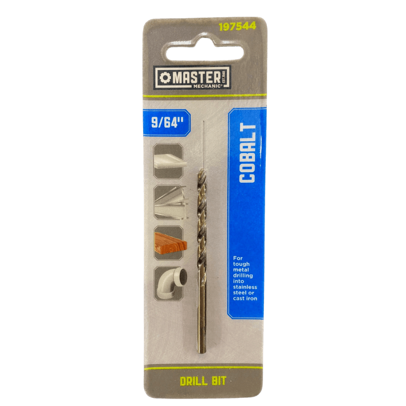 Master Mechanic Cobalt Drill Bit 9/64" x 2-7/8 Metal and Steel | Gilford Hardware