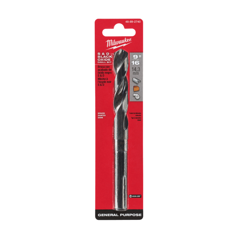 Milwaukee THUNDERBOLT Black Oxide Drill Bit 9/16 in. S X 6 in. L | Gilford Hardware