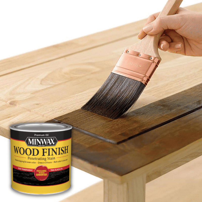 Minwax Oil-Based Wood Stain Semi-Transparent Ebony 0.5 pt. | Gilford Hardware