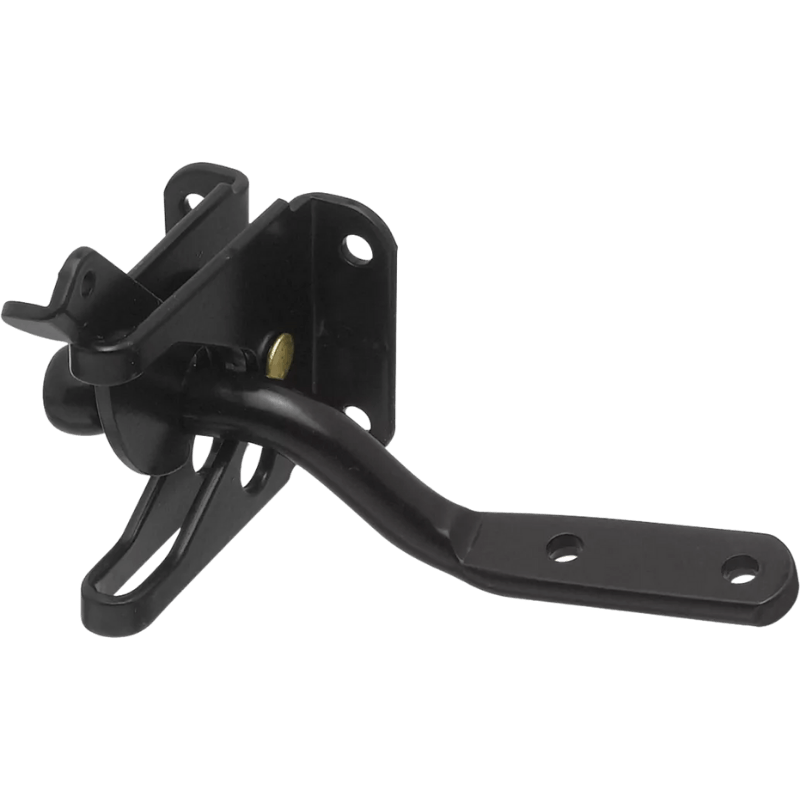 National Hardware Black Steel Automatic Gate Latch 4.44 in. H X 2.37 in. L | Gilford Hardware