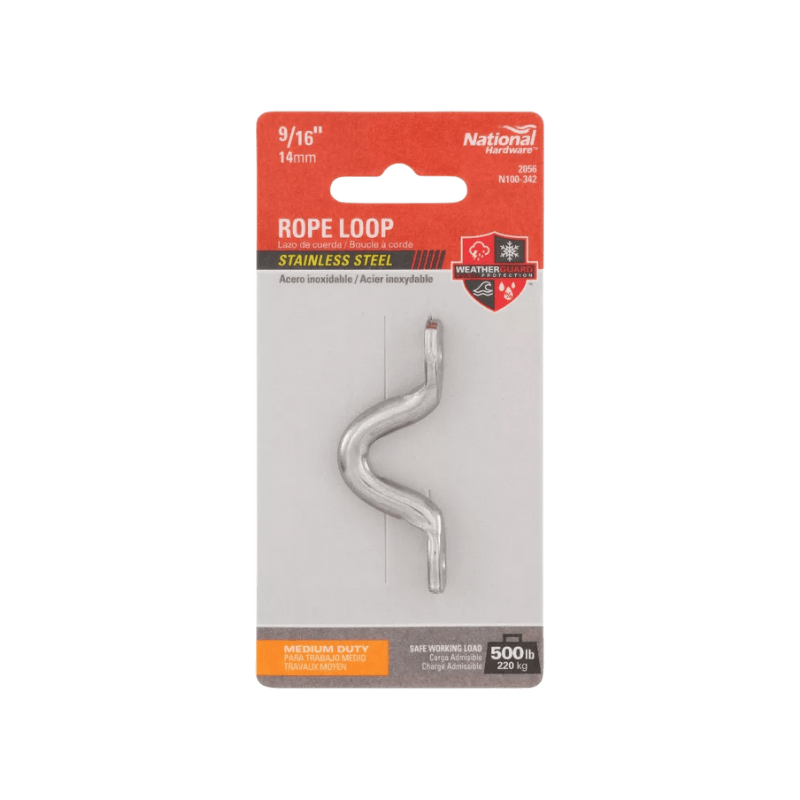 National Hardware Rope Loop Stainless Steel 9/16" | Gilford Hardware