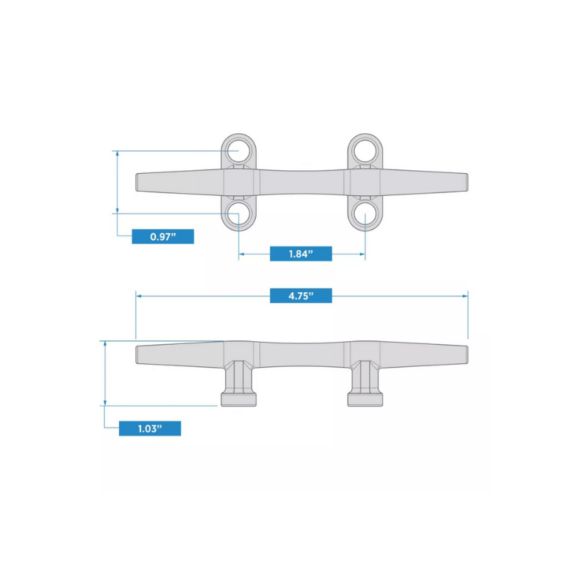 National Hardware Dock Cleat Stainless Steel 5" | Gilford Hardware