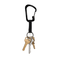 Thumbnail for Nite Ize SlideLock Black Carabiner Key Ring 1.5 in.  | Gilford Hardware