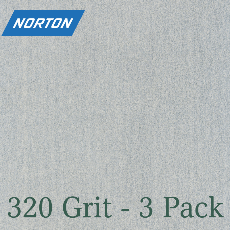 Norton ProSand Sandpaper 320-Grit 11" x 9" 3-Pack. | Gilford Hardware 