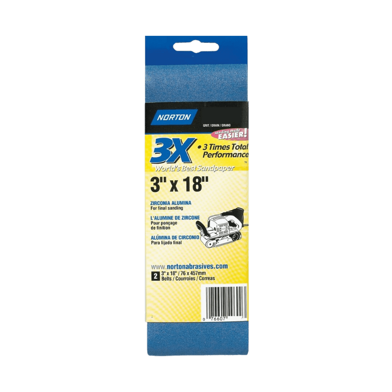 Norton ProSand Portable Sanding Belt 80 Grit Coarse 18" x 3" | Gilford Hardware 