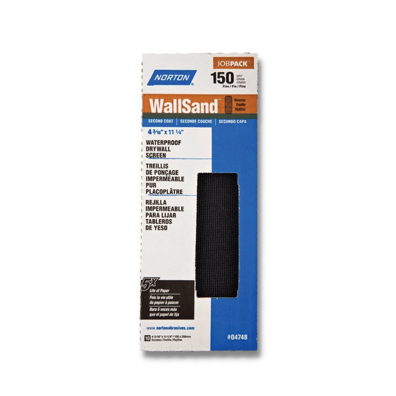 Norton WallSand Drywall Sanding Screen 150 Grit 11-1/4" x 4-3/16" 10-Pack.  | Gilford Hardware 