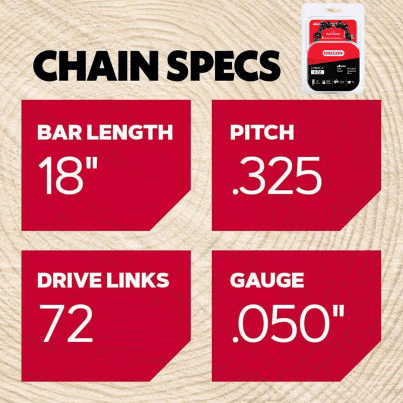 Oregon ControlCut 18 in. 72 links Chainsaw Chain | Gilford Hardware 