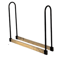 Thumbnail for Panacea Black Powder Coated Steel Log Rack | Gilford Hardware