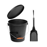 Thumbnail for Panacea Metal Fireplace Ash Bucket and Shovel Set | Gilford Hardware