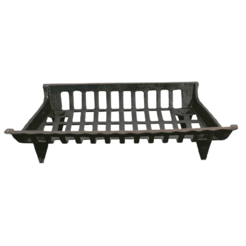 Panacea Open Hearth Black Cast Iron Fireplace Grate 24" x 15" x 5-3/4"  | Gilford Hardware