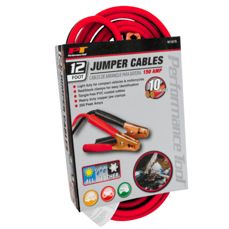 Performance Tool Jumper Cable 150A 10 Ga. 12-ft. | Gilford Hardware