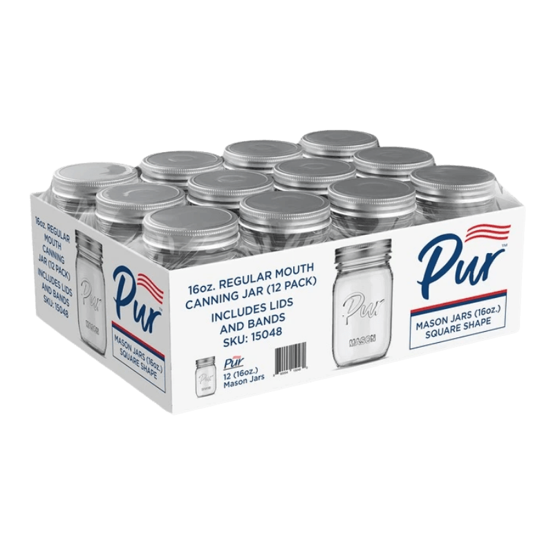 Pur Mason Jar Regular Mouth 16 oz. 12-Pack. | Gilford Hardware