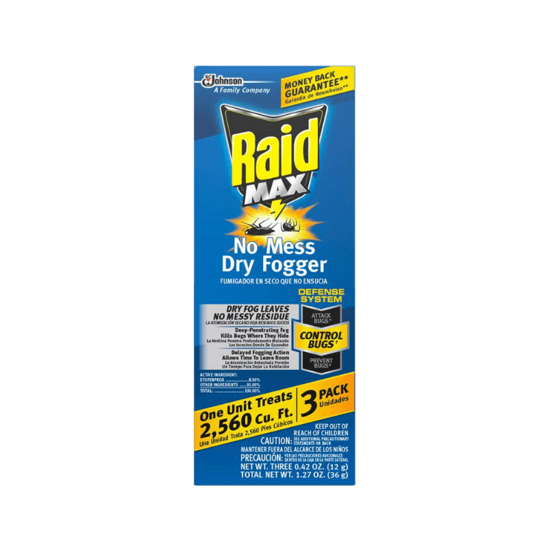 Raid Raidmax Insect Dry Fogger 3-Pack. | Gilford Hardware 