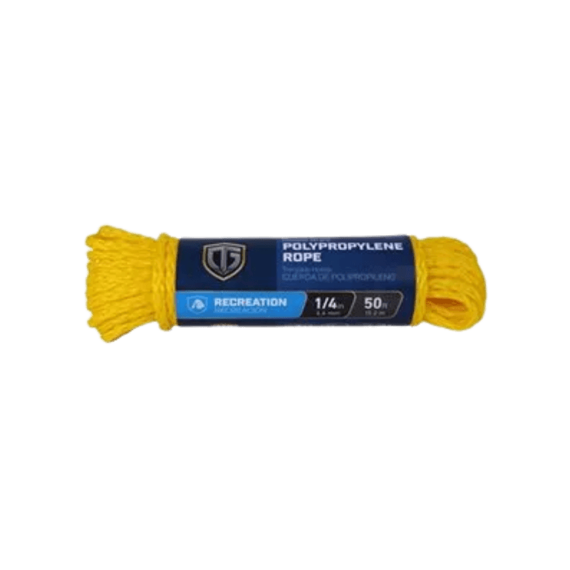 Tru Guard Yellow Poly Rope Hollow-core 1/4" x 50' | Gilford Hardware