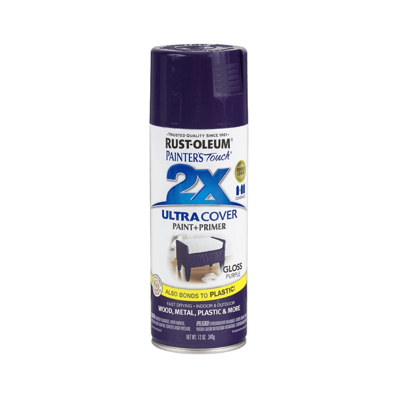 Rust-Oleum 2X Cover Gloss Purple Paint+Primer Spray Paint 12 oz. | Gilford Hardware