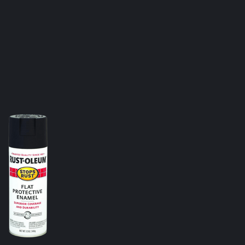 Rust-Oleum Stops Rust Flat Black Spray Paint 12 oz. | Gilford Hardware