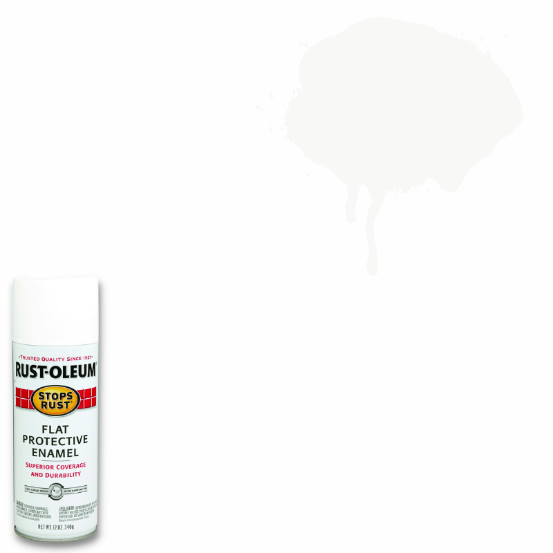 Rust-Oleum Stops Rust Flat White Spray Paint 12 oz. | Gilford Hardware