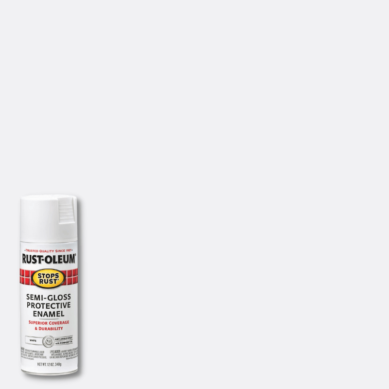 Rust-Oleum Stops Rust Semi-Gloss White Spray Paint 12 oz | Gilford Hardware