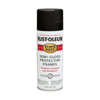 Thumbnail for Rust-Oleum Stops Rust Spray Paint Semi-Gloss Black 12 oz. | Gilford Hardware