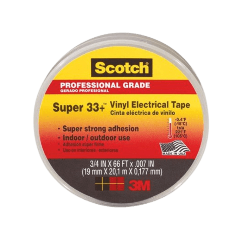 Scotch Super 33+ Black Electrical Tape 3/4" x 66' | Gilford Hardware