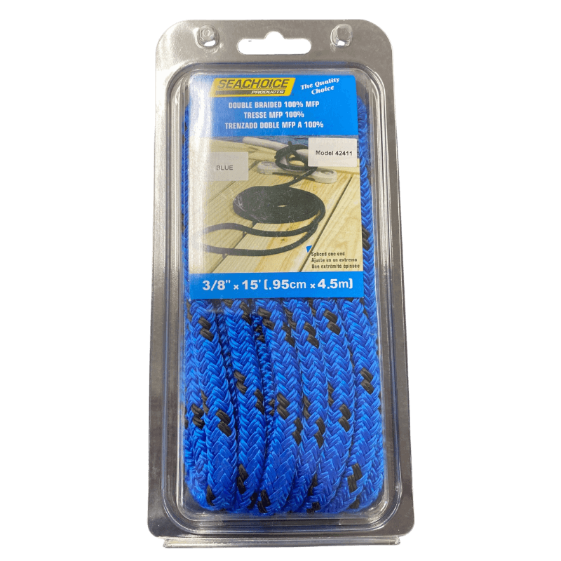 Seachoice Blue Polypropylene Dock Line 3/8" x 15" | Gilford Hardware