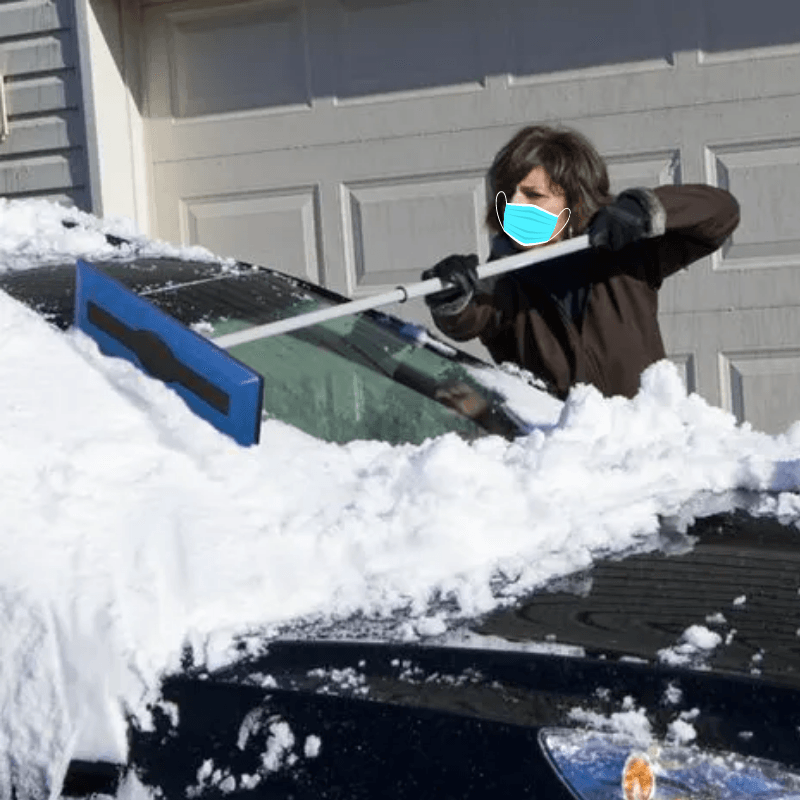 SnowJoe 2-In-1 Telescoping Snow Broom + Ice Scraper | GH