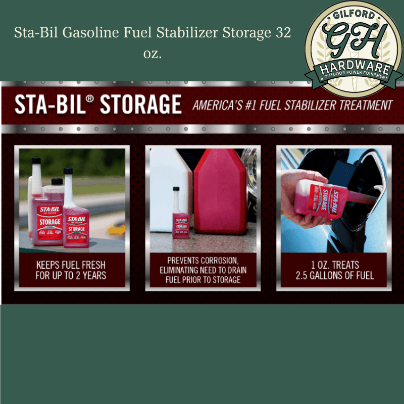 Sta-Bil Gasoline Fuel Stabilizer Storage 32 oz. | Gilford Hardware