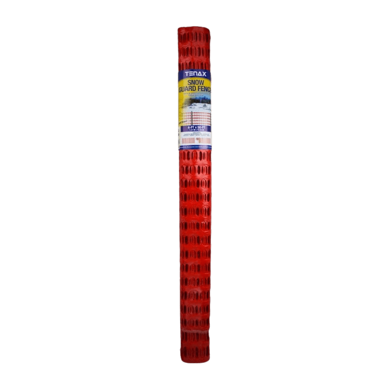 Tenax Snow Guard Polyethylene Snow Safety Fence Orange 4' X 100' | Gilford Hardware