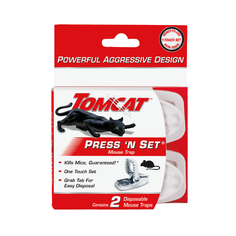 Tomcat Press 'N Set Snap Trap For Mice 2-Pack. | Gilford Hardware 