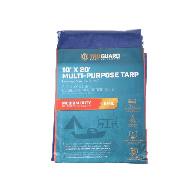 Tru-Guard Multi-Purpose Blue Tarp 10' x 20' | Gilford Hardware