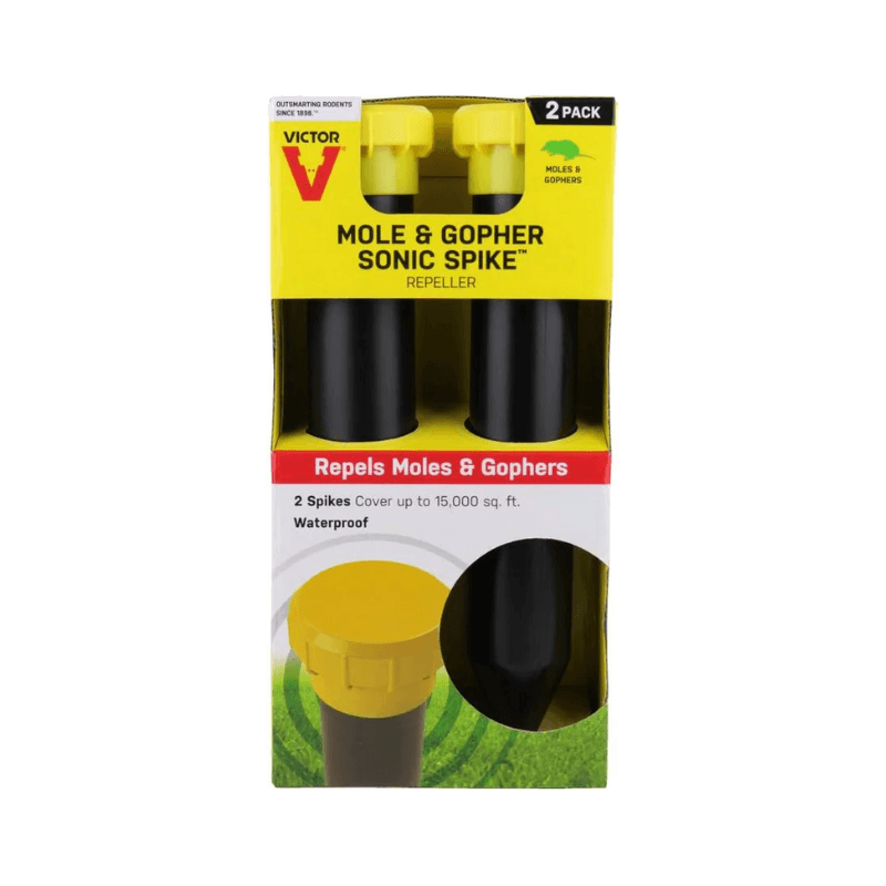 Victor Sonic Spike Repellent For Gophers and Moles 2-Pack. | Gilford Hardware