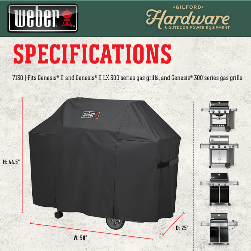 Weber Genesis II 3-Burner Cover | Gilford Hardware