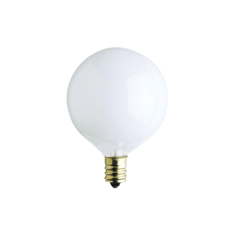 Westinghouse 40 watt G16.5 Globe Incandescent Bulb E12 (Candelabra) White 2-Pack. | Gilford Hardware & Outdoor Power Equipment