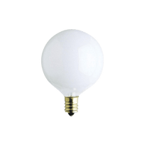 Thumbnail for Westinghouse 40 watt G16.5 Globe Incandescent Bulb E12 (Candelabra) White 2-Pack. | Gilford Hardware & Outdoor Power Equipment