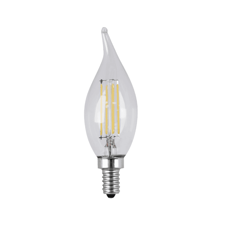 Feit Electric C10 E12 (Candelabra) LED Bulb Soft White 60 Watt Equivalence 2-Pack. | Gilford Hardware 