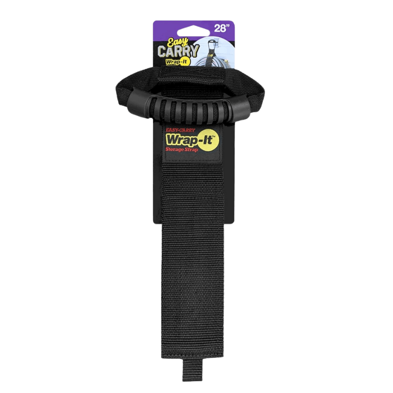 Wrap-It Black Storage Strap w/ Handle  2.5" X 28" | Gilford Hardware